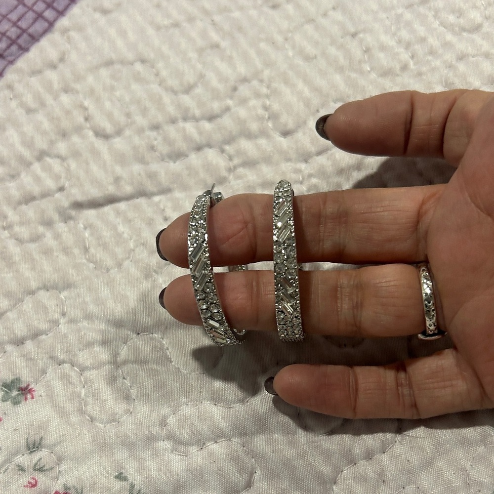 Elegant Silver Hoop Earrings
